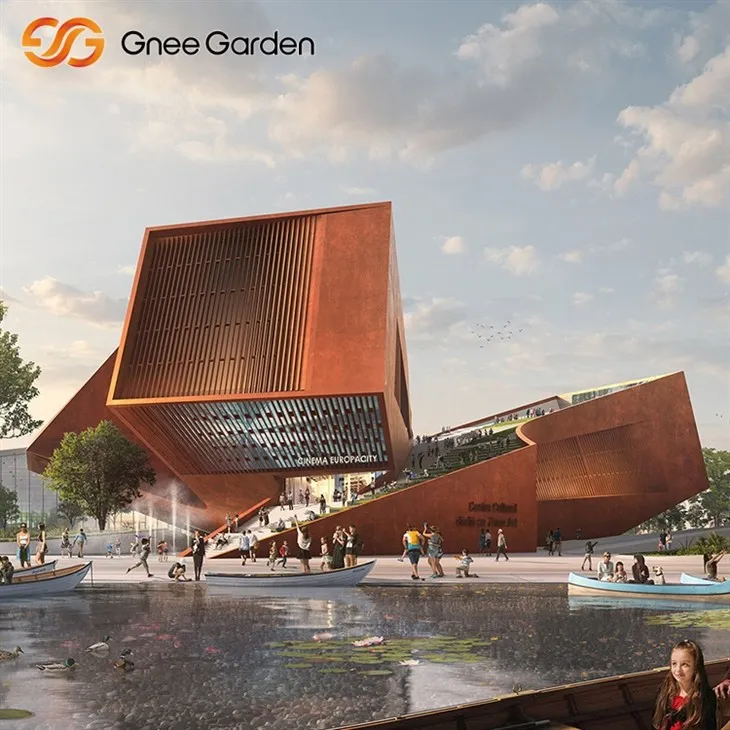 Kortena apšuvuma rūsas efekta tērauda paneļi