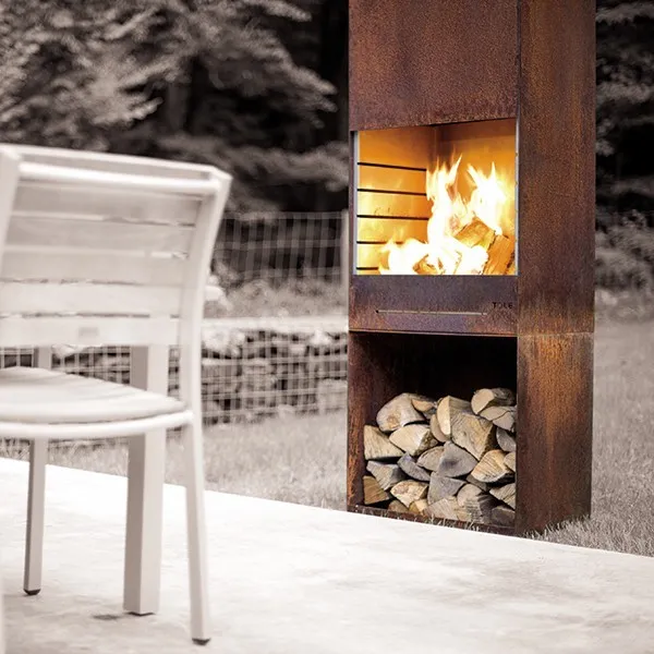Corten Fireplace Outdoor