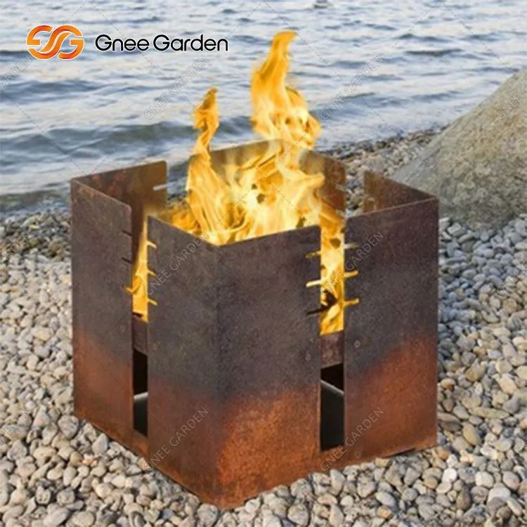 Corten Steel BBQ grili gatavošana ārā