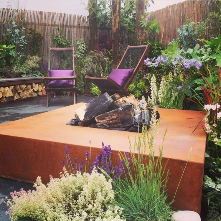 Corten tērauda uguns bļoda