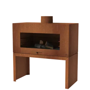 Corten Steel Garden Outdoor Wood Storage Fireplace