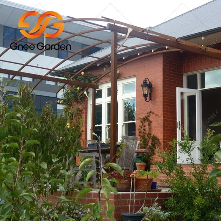 Corten tērauda metāla dārza lapene