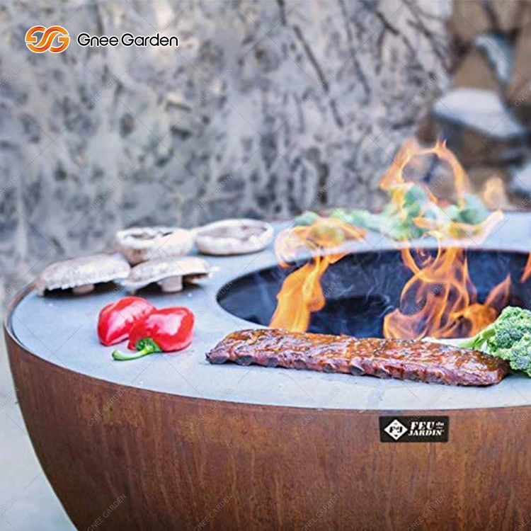 Corten Steel round grill
