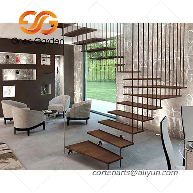 Corten tērauda rūsas metāla dārza kāpnes