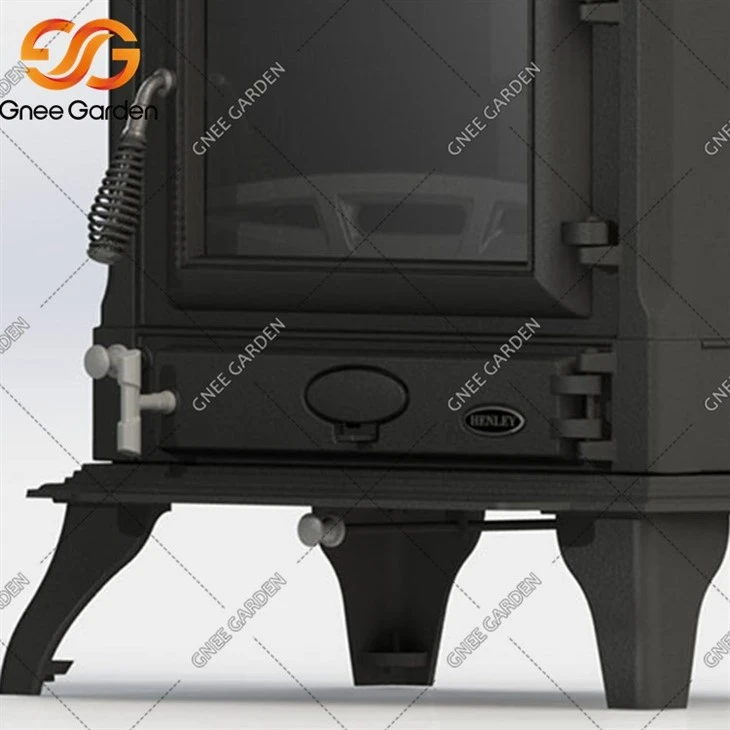 Cast iron wood stove with oven