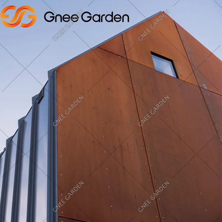 Metāla fasādes aizkaru sienas apšuvuma tērauda aizkaru siena