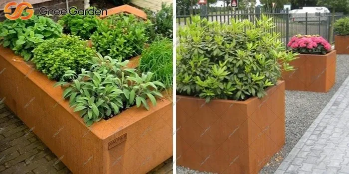 Corten modern planter box Corten modern planter box