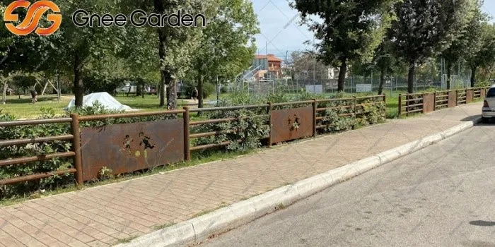Weathering steel fence Weathering steel fence