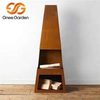 Tērauda ēvelēts āra kamīns